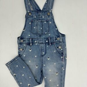 Girls Disney Minnie Mouse denim blue jean over alls